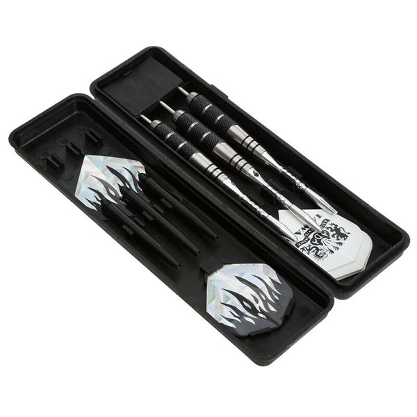 3x  Pro Aluminum Black Steel Tip Darts Set With Dart Flights&Case 23g Hot New