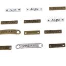 80Pcs/lot Mixed Words Letters Connector Pendants Beads Charms Pendant Craft  Hn