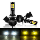 2Pcs X5 Led Headlight Bulbs Car Headlamp 40W 5200Lm Auto 6000K White Yellow