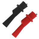 2pcs Insulated MultiMeter Test Lead Meter Alligator Clip Crocodile Clamp Prob JR