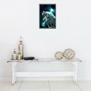 DIY 5D Diamond Embroidery Night Wolf Painting Rhinestone Cross Stitch Home  M4J2