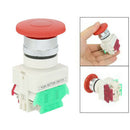 Panel Mounting Red Momentary Push Button Switch AC 660V 10A 1NO 1NC DPST