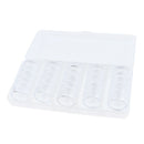 25pcs Nail Powder Bottles,Empty Rhinestone Nail Tips Storage Box Case Plastic