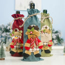 3 Pcs Christmas Wine Bottle Cover Santa Snowman Sweater Holiday Champagne B V6C2