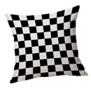 Square Removable Car Sofa Pillow Black White Square 50x50cm