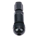 4pcs Metal Car Tire Valve Stem Caps Titanium Spare Tire Covers (Black)