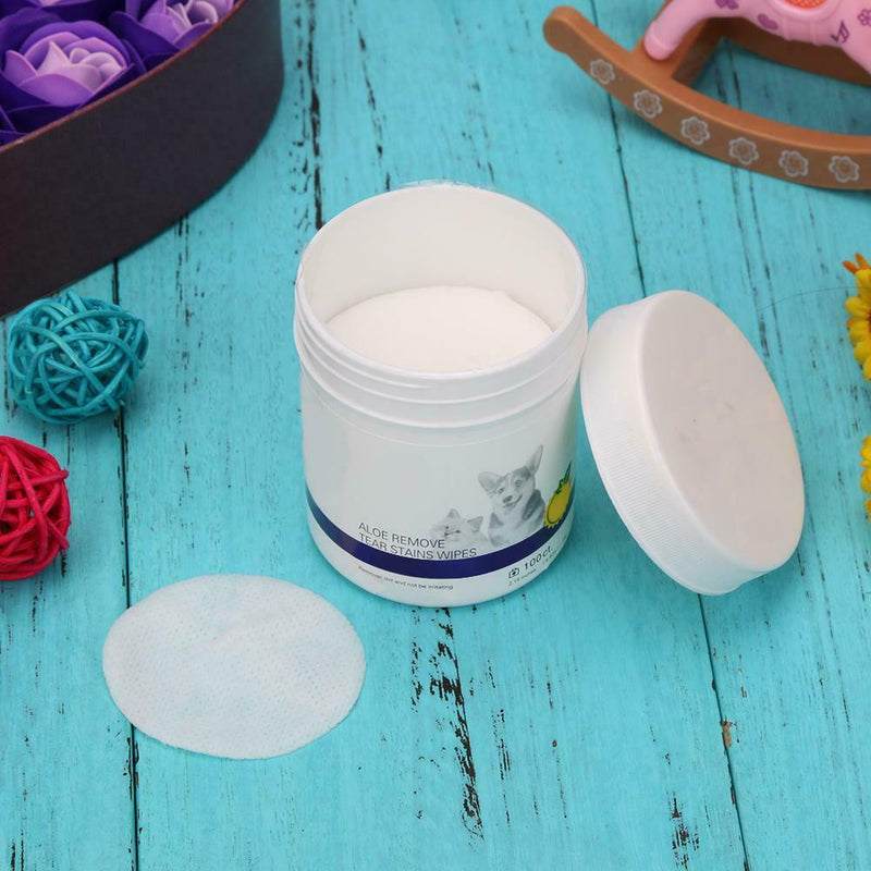 100pcs Pet Eye Wet Wipes Cat Dog Tear Stain Remover Cleaning Paper Towels