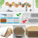 4Pcs Cork Board Wall Message Decoration Photo Background Home Wood Self