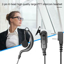 2Pin Big PTT Earpiece Earphone for Kenwood Baofeng HYT Walkie Talkie Radio