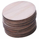 10 x Wooden Circle Shapes, Plain Wood Craft Tags 70mm (7cm)