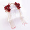 Flower Long Tassel Hairpin Hair Clip Bridal Wedding Headdress Accessory Deluxe