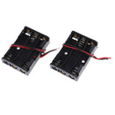 2x black plastic battery holder case wired for 3 x AAA 4.5v with lead wire N TO