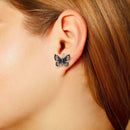 Colorful Butterfly Earrings Jewelry Women Stud Earrings Elegant Rhinestone Gift