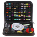 129Thread Threader Needle Tape Travel Sewing Kit Storage Bag Scissor Thimble S_
