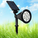Waterproof Solar Power 7 LED Spotlight Outdoor Security Light Path Lamps
