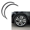 2X Carbon Fiber Car Wheel Rubber Eyebrow Protector Arch Trim Flare Fender Str BX