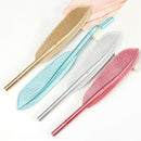 40 Pieces Feather Gel Pen Bookmarks Pens Gel Pen Stationery School W1K7