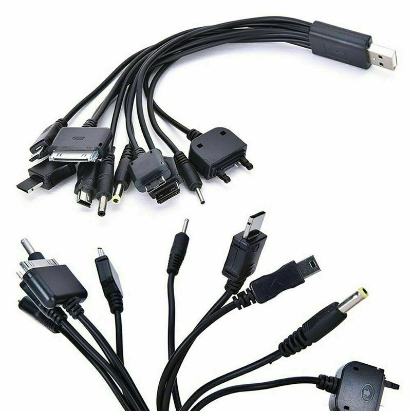 USB Cable 10in1 Universal Multi-Function Cell Phone B NEW SH Charger M4S1