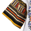 2x Men's Short Sleeve Dashiki Colorful African Festival Tribal Top Poncho
