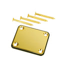 Golden 4 Holes Neck Plate W/ Screws For  Electric Guitar