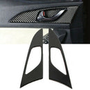 Car Smooth Carbon Fiber Inner Door Handle Panel for Mazda 3 Axela 2014 2017