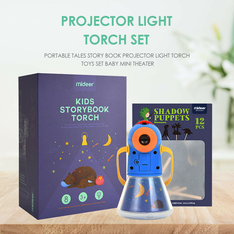 Portable Tales Story Book Projector Light Torch Toys Set Baby Mini Theater