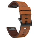 Leather Quick Release Watchband Wrist Strap for Garmin Fenix 6 Smartwatch