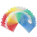 25 Pack Plastic Clear Document Folder with Label Pocket/Snap Button Closure
