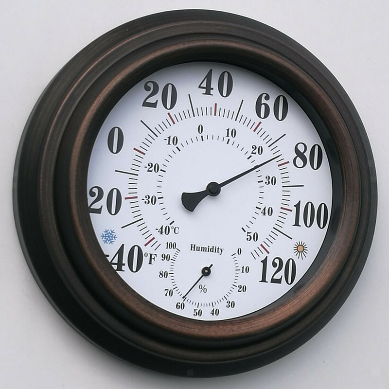 Round Thermometer Hygrometer Humidity Temperature Monitor Meter Gauge