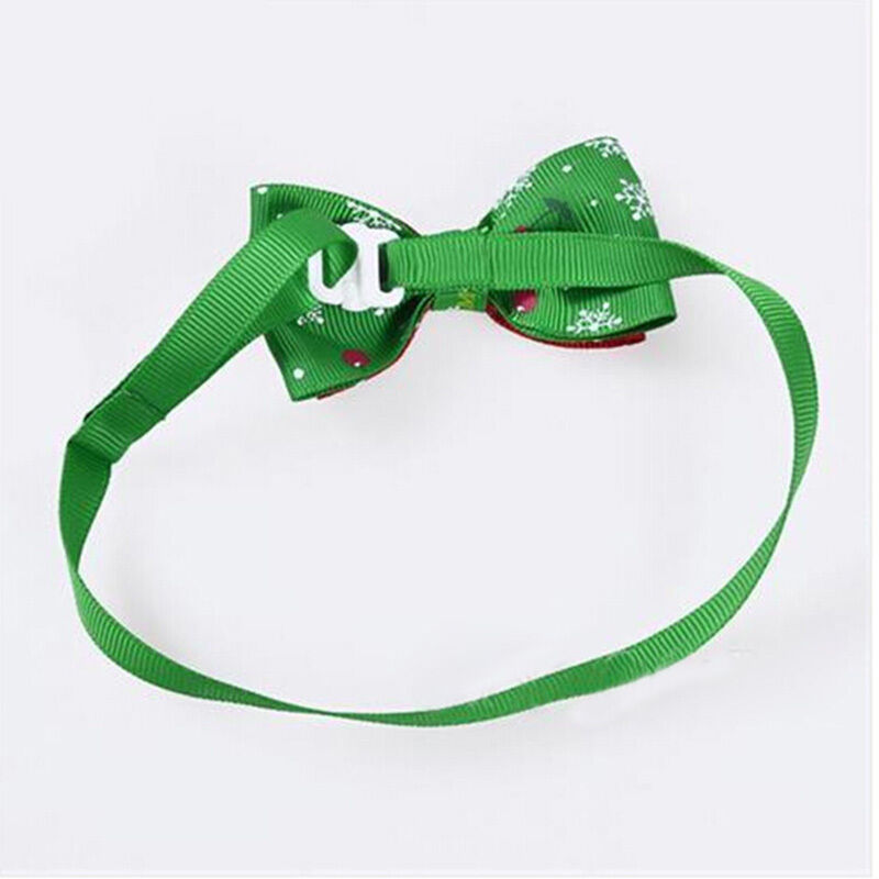 Polyester Pet Puppy Dog Bow Tie Necktie Bowknot Adjustable Collars With Bell  JR