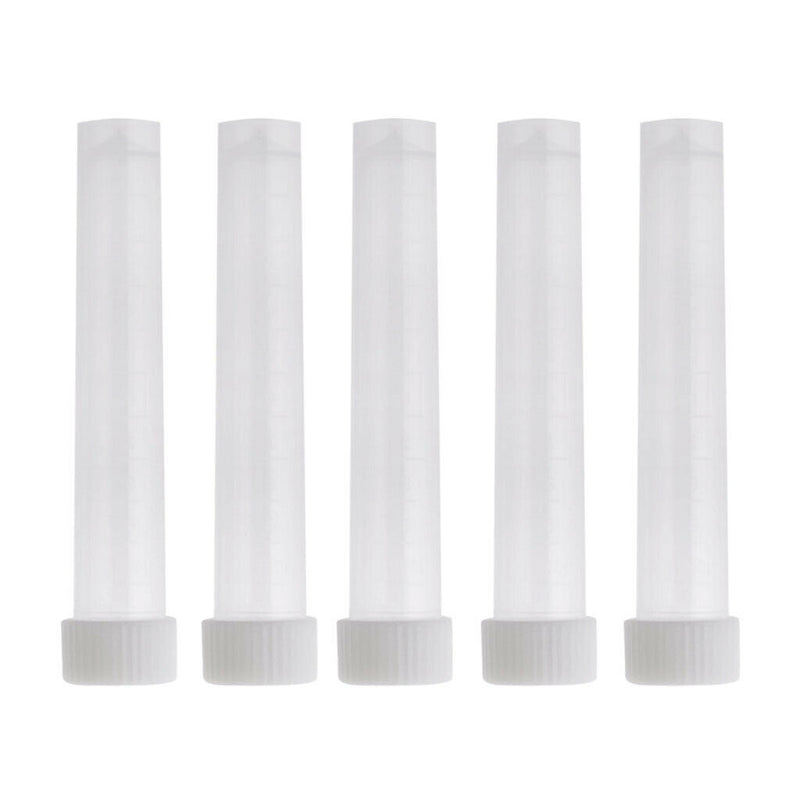 5pcs Premium 10ml Graduated Cryovial Test Tube Sample Vial w/ Screw Caps
