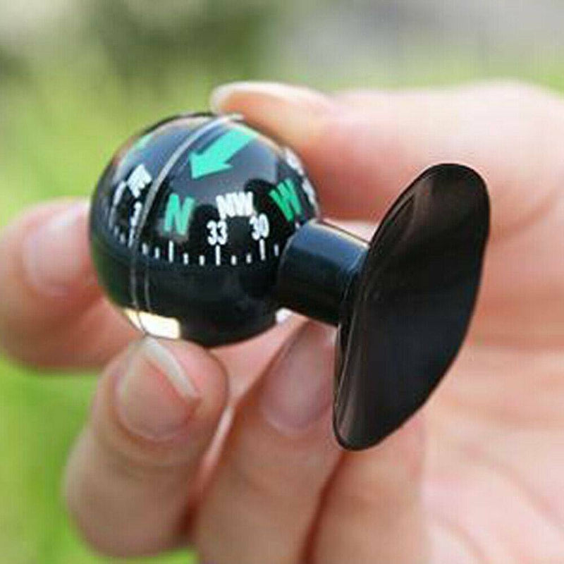 1* Flexible Navigation Compass Ball Dashboard Suction Cup Car Interior Accessory