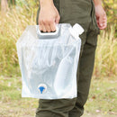 Portable Outdoor Folding Collapsible Water Bags Drinking Carrier (White 5L) A