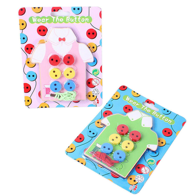Kids Montessori Educational Toys Children Beads Lacing Board Wooden Toys
