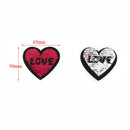 love heart reversible change color sequins sew on patches for clothes patch  Z