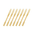 80 pcs/Bag Disposable Bamboo Food Picks Fruit Fork Sticks Buffet Cupcake Toppers