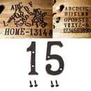 2x Iron Metal Door Number Sign Plaque Apartment Street Address Plaque 1 5