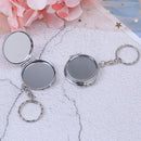 Personalised Folding Mirror Key Ring Keychain Portable Compact  CosmetEW3C