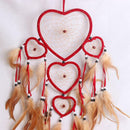 Love Heart Feather Dream Catcher Wind Chimes Wall Hanging Decor Ornaments