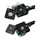 Camcorder Tripod Monopod Ball Head Quick Release Mounting Plate for DSLR Camera