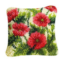 Flower Latch Hook Kit Unfinished Crocheting Rug Yarn Cushion Embroidery Pillow