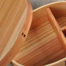 Wooden 1 Tier Lunch Box Food Container With Lid