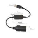 USB 5V To 12V Car Cigarette Lighter Socket Power Female Converter Adapter C