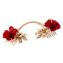 Wedding Bridal Rose Flower Barrette Hair Pins Clips Bridesmaid Side Comb