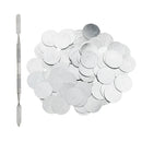 Magideal 100Pcs Metal Stickers Tin Pans For  Makeup Palettes Sptula