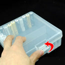 Transparent Battery Storage Box For AAA Battery 14.95x15.5x5.45cm