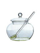 1 pcs Glass Jar Sugar Cookie Bowl Lid Spoon Transparent Storage Popular 250ml