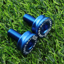 2 Pieces 7075 Aluminum Alloy Bike Bottom Bracket Waterproof Screws Blue