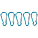 5 x Camp Hiking Portable Blue Aluminum Alloy Mini Carabiner Hook A9A6