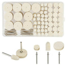 2X(123Pcs Wool Felt Polishing Pad Felt Mounted Mandrel Set Grinding Head Bu